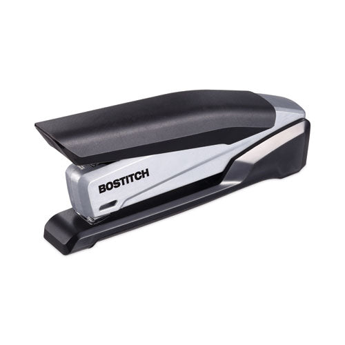 Inpower Spring-powered Desktop Stapler With Antimicrobial Protection, 20-sheet Capacity, Black/gray