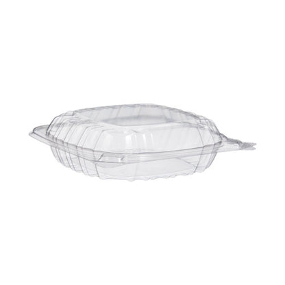 Clearseal Hinged-lid Plastic Containers, Sandwich Container, 13.8 Oz, 5.4 X 5.3 X 2.6, Clear, Plastic, 500/carton