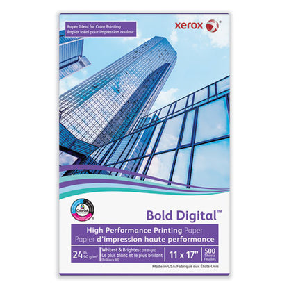 Bold Digital Printing Paper, 98 Bright, 24 Lb Bond Weight, 11 X 17, White, 500/ream