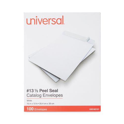 Peel Seal Strip Catalog Envelope, #13 1/2, Square Flap, Self-adhesive Closure, 10 X 13, White, 100/box