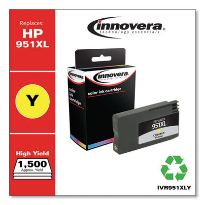 Remanufactured Yellow High-yield Ink, Replacement For 951xl (cn048an), 1,500 Page-yield