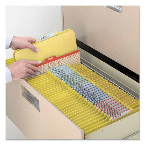 Colored Pressboard Fastener Folders With Safeshield Coated Fasteners, 2" Expansion, 2 Fasteners, Letter Size, Yellow, 25/box