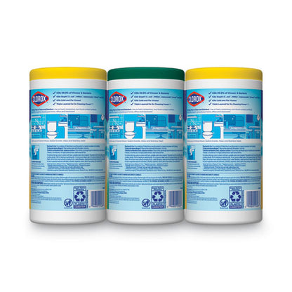 Disinfecting Wipes, 1-ply, 7 X 8, Fresh Scent/citrus Blend, White, 75/canister, 3 Canisters/pack