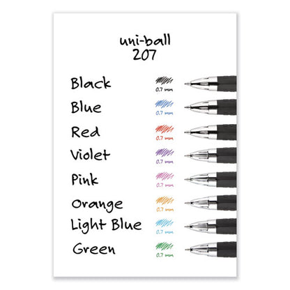 Signo 207 Gel Pen Value Pack, Retractable, Medium 0.7 Mm, Black Ink, Smoke/black Barrel, 36/box