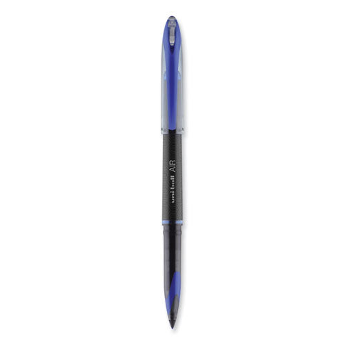 Air Porous Roller Ball Pen, Stick, Medium 0.7 Mm, Blue Ink, Black/blue Barrel, Dozen