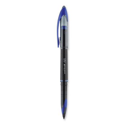 Air Porous Roller Ball Pen, Stick, Medium 0.7 Mm, Blue Ink, Black/blue Barrel, Dozen