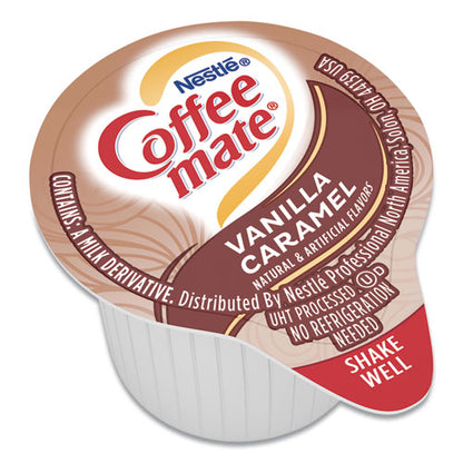 Liquid Coffee Creamer, Vanilla Caramel, 0.38 Oz Mini Cups, 50/box