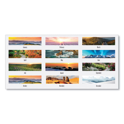 Earthscapes Recycled Monthly Desk Pad Calendar, Motivational Photos, 22 X 17, Blue Binding/corners, 12-month (jan-dec): 2024