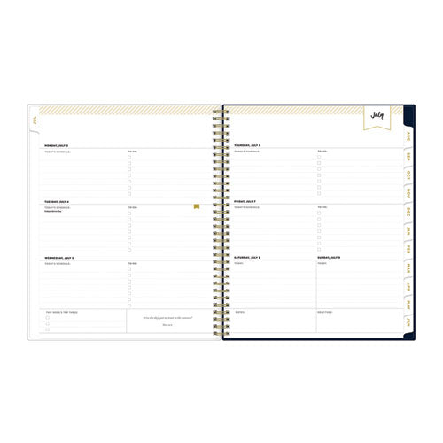 Day Designer Peyton Create-your-own Cover Weekly/monthly Planner, Floral, 11 X 8.5, Navy, 12-month (july To June): 2023-2024