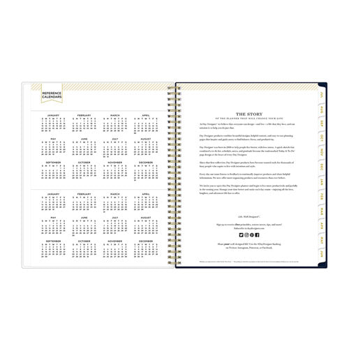 Day Designer Peyton Create-your-own Cover Weekly/monthly Planner, Floral, 11 X 8.5, Navy, 12-month (july To June): 2023-2024