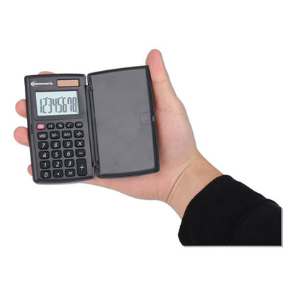 15921 Pocket Calculator With Hard Shell Flip Cover, 8-digit Lcd