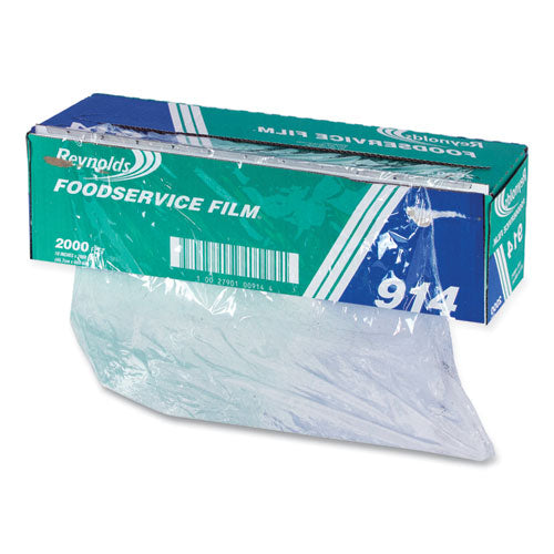 Pvc Film Roll With Cutter Box, 18" X 2,000 Ft, Clear