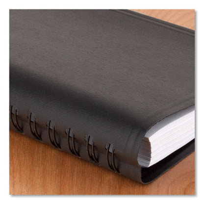 Daily Appointment Book With 30-minute Appointments, 8 X 5, Black Cover, 12-month (jan To Dec): 2024