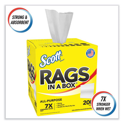 Rags In A Box, Pop-up Box, 12 X 9, White, 200/box