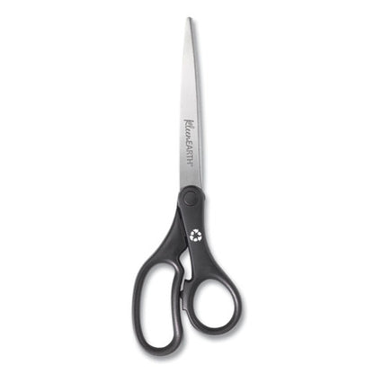 Kleenearth Basic Plastic Handle Scissors, 9" Long, 4.25" Cut Length, Black Straight Handle