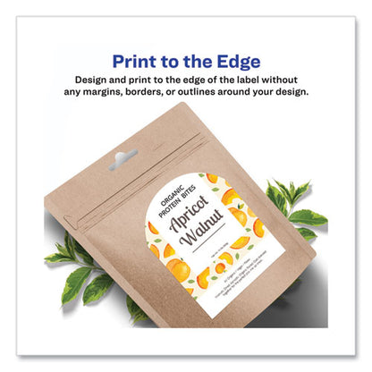 Textured Arched Print-to-the-edge Labels, Laser Printers, 4.75 X 3.5, White, 4/sheet, 10 Sheets/pack