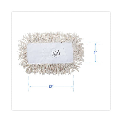 Mop Head, Dust, Cotton, 12 X 5, White