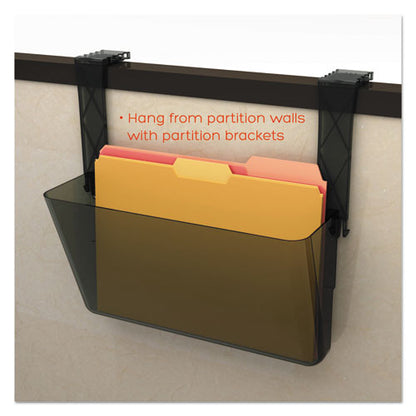 Docupocket Stackable Wall Pocket, Letter Size, 13" X 4", Smoke