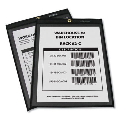 Shop Ticket Holders, Stitched, One Side Clear, 75 Sheets, 9 X 12, 25/box