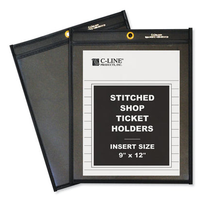 Shop Ticket Holders, Stitched, One Side Clear, 75 Sheets, 9 X 12, 25/box