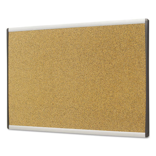 Arc Frame Cubicle Cork Board, 30 X 18, Tan Surface, Silver Aluminum Frame