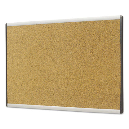 Arc Frame Cubicle Cork Board, 30 X 18, Tan Surface, Silver Aluminum Frame