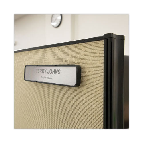 Panel Wall Sign Name Holder, Acrylic, 9 X 2, 6/pack, Clear