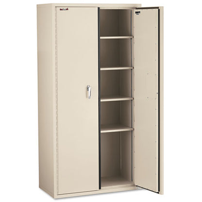 Storage Cabinet, 36w X 19.25d X 72h, Ul Listed 350 Degree, Parchment