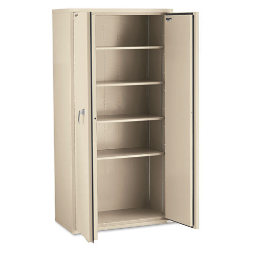 Storage Cabinet, 36w X 19.25d X 72h, Ul Listed 350 Degree, Parchment