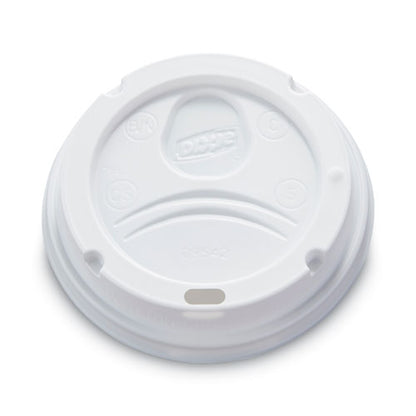 Dome Drink-thru Lids, Fits 10 Oz To 16 Oz Perfectouch; 12 Oz To 20 Oz Wisesize Cup, White, 50/pack
