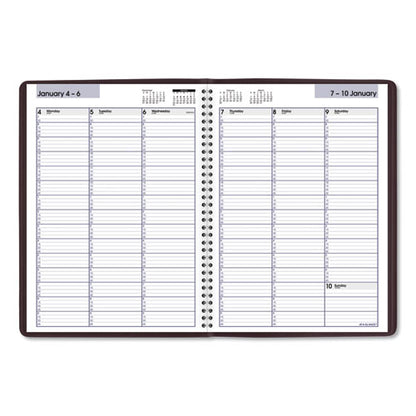 Dayminder Weekly Appointment Book, Vertical-column Format, 11 X 8, Burgundy Cover, 12-month (jan To Dec): 2024