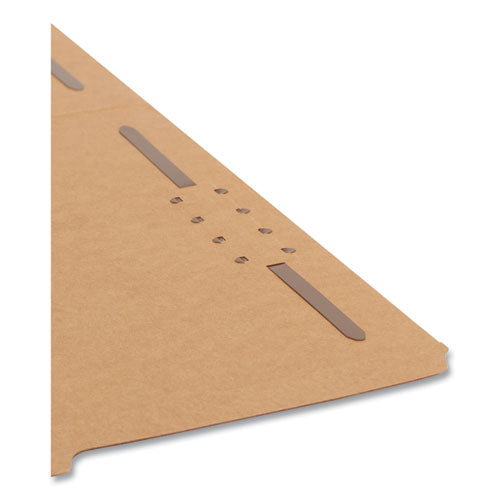 Top Tab Fastener Folders, Guide-height 2/5-cut Tabs, 0.75" Expansion, 2 Fasteners, Letter Size, 11-pt Kraft, 50/box