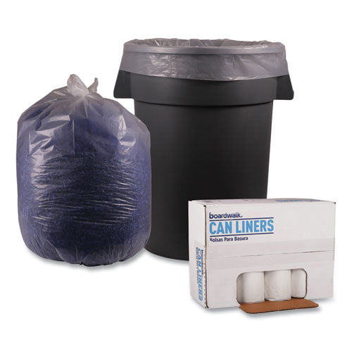 Recycled Low-density Polyethylene Can Liners, 56 Gal, 1.4 Mil, 43" X 47", Clear, 10 Bags/roll, 10 Rolls/carton