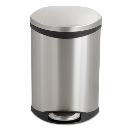 Step-on Medical Receptacle, 3 Gal, Steel, Stainless Steel