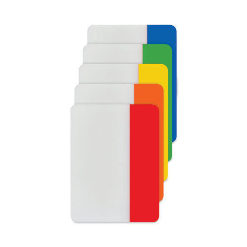 Solid Color Tabs, 1/5-cut, Assorted Colors, 2" Wide, 30/pack