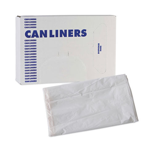 Linear Low Density Industrial Can Liners, 30 Gal, 0.7 Mil, 30 X 36, White, 200/carton