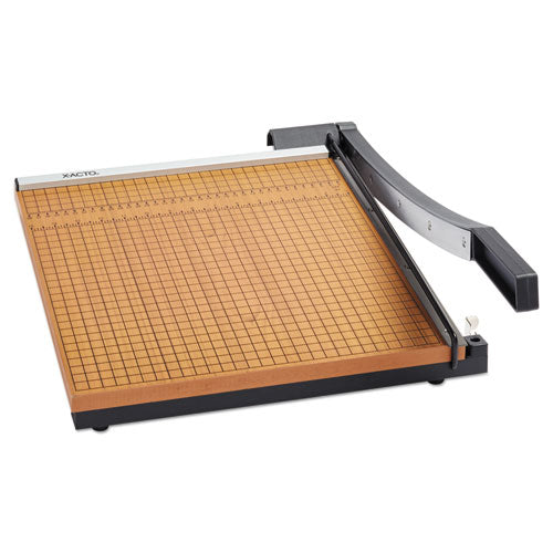 Square Commercial Grade Wood Base Guillotine Trimmer, 15 Sheets, 15" Cut Length, 15 X 15