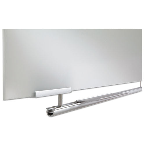 Clarity Glass Dry Erase Board With Aluminum Trim, 72 X 36, White Surface