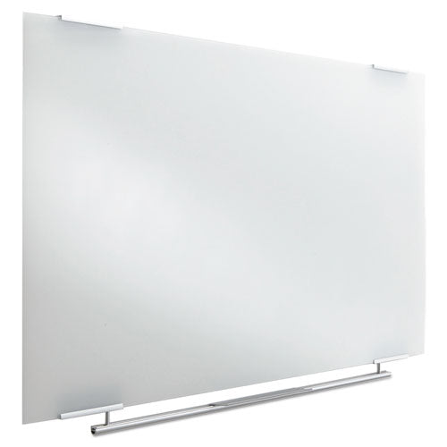 Clarity Glass Dry Erase Board With Aluminum Trim, 72 X 36, White Surface