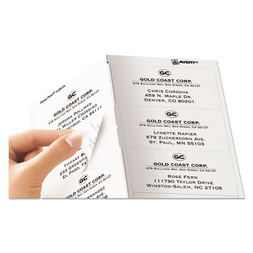 Matte Clear Easy Peel Mailing Labels W/ Sure Feed Technology, Laser Printers, 2 X 4, Clear, 10/sheet, 50 Sheets/box