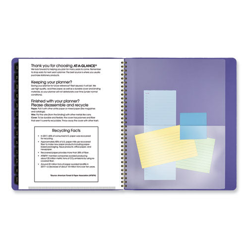 Contemporary Monthly Planner, 11.38 X 9.63, Purple Cover, 12-month (jan To Dec): 2024