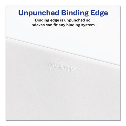 Preprinted Legal Exhibit Side Tab Index Dividers, Avery Style, 26-tab, 26 To 50, 11 X 8.5, White, 1 Set