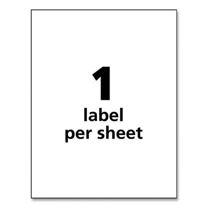 Ultraduty Ghs Chemical Waterproof And Uv Resistant Labels, 8.5 X 11, White, 50/pack