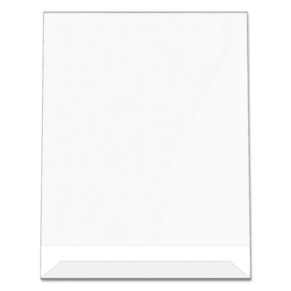 Classic Image Slanted Sign Holder, Portrait, 8.5 X 11 Insert, Clear