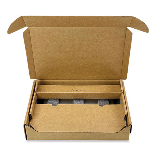 Laptop Shipping Box, One-piece Foldover (opf), Large, 17.25" X 11.68" X 3.75", Brown Kraft