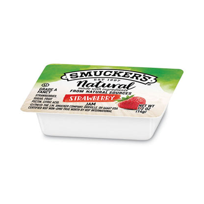 Smuckers 1/2 Ounce Natural Jam, 0.5 Oz Container, Strawberry, 200/carton