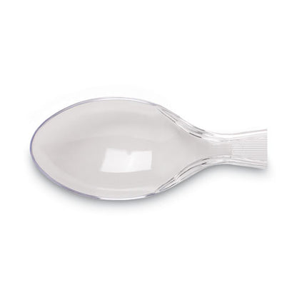 Plastic Cutlery, Heavyweight Teaspoon, Crystal Clear, 6", 1,000/carton