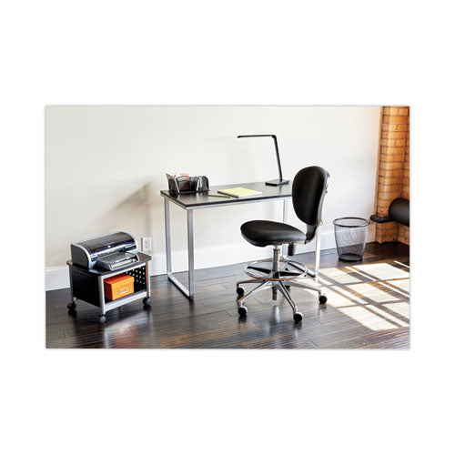 Steel Desk, 47.25" X 24" X 28.75", Black/silver