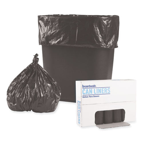 Low-Density Waste Can Liners, 4 gal, 0.35 mil, 17 x 17, Black