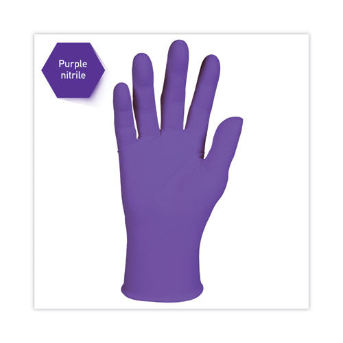 Purple Nitrile Exam Gloves, 242 Mm Length, Medium, Purple, 100/box